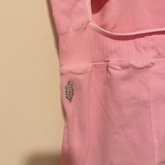 NWT Free People Movement Good Karma Onesie in Cotton Candy Pink Women's XS/S - Picture 6 of 10